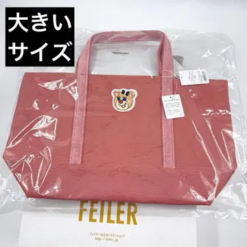 러브러리 바이 페이러 올드 테디 와펜 토트백 핑크 LL대