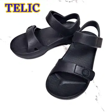 새상품급 TELIC 테릭 앵클 스트랩 리커버리 샌들 통굽 블랙