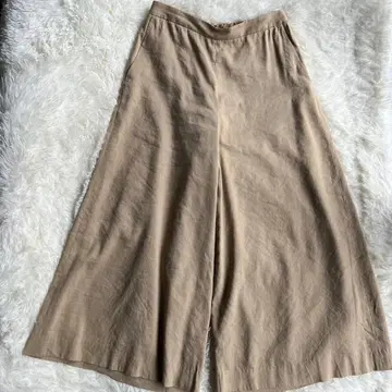 [ INED ] 린넨 라이크 와이드 팬츠 가우초 팬츠 베이지 9호 M