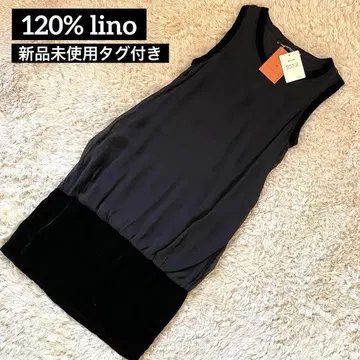 미사용 새상품 120%lino 슬리브리스 원피스 실크 100%