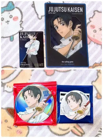 주술회전 베이스야드 도쿄 캔뱃지 카드 옷코츠 유타