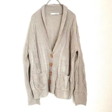 [나네아] 브라운 여성용 가디건 캐주얼 돌려입기 F 케이블