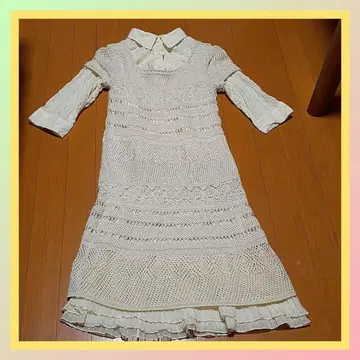 가격 대폭 인하 프로포션 바디 드레싱 봄/여름 베이지 니트 원피스