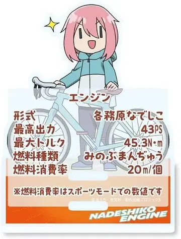 유루캠 나데시코 엔진 아크릴 스탠드 가카미가하라 피규어