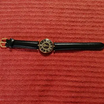 21주년 기념 아날로그 시계 블랙 가죽