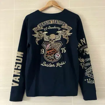 VANSON 스컬 디자인 긴팔 티셔츠