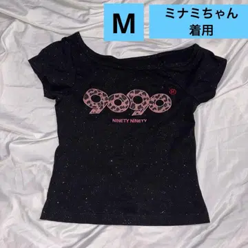 9090 girl OG 로고 오프 숄더 글리터 M