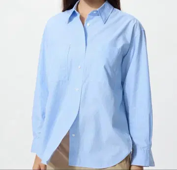 UNIQLO 라이트 블루 긴팔 셔츠 3XL