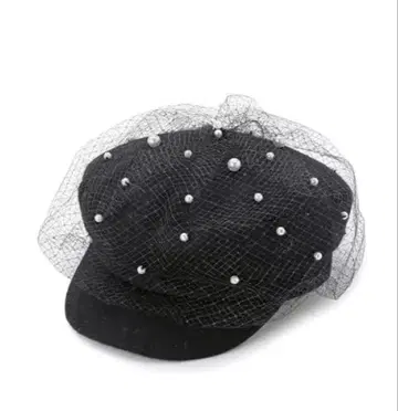 택 포함 새상품 SNIDEL 튤 헌팅 캡