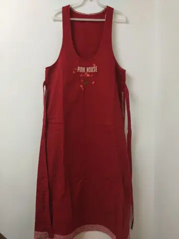 핑크하우스 오버롤 스커트 체리