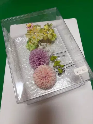 꽃 모티브 머리 장식 3세트 기모노 하카마