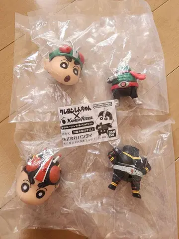짱구는 못말려 가면라이더 콜라보 피규어 2개 세트