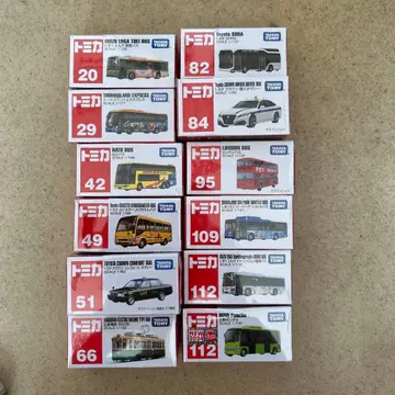 토미카 운송차 (버스, 택시, 기차) 12대 세트