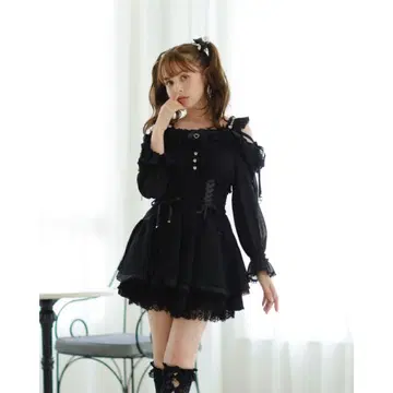 리즈리사 오프숄더 쉬폰 셋업