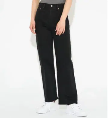 Levi's RIBCAGE STRAIGHT 리바이스 블랙 데님
