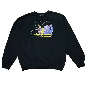 새상품 맨투맨 X-LARGE 사이버펑크 엣지러너 루시 블랙