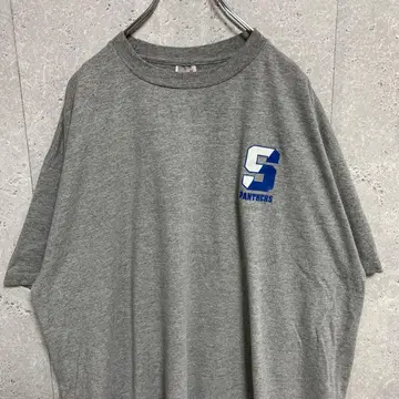 JERZEES USA제 팬서 팀 로고 양면 프린트 빅 T셔츠 2X