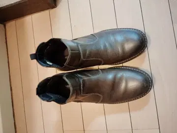 브라운 가죽 첼시 부츠