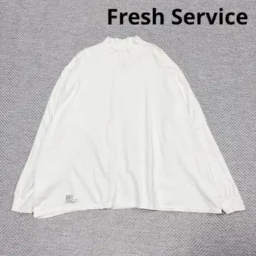 프레쉬 서비스 코퍼레이트 모크넥 긴팔 티셔츠 화이트 F