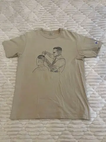TES 엔드리스 써머 반팔 T셔츠 베이지 L 사이즈 면 100%
