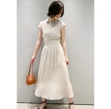 프레이 아이디 마조리카 플리츠 원피스 아이보리 사이즈 0