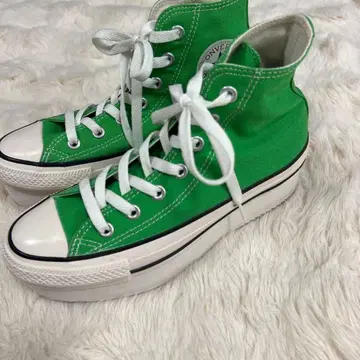 CONVERSE 그린 통굽 하이컷 스니커즈 US5.5 24.5cm