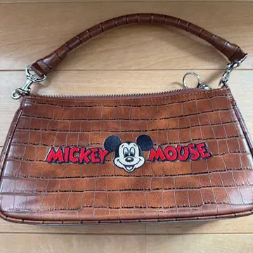 moussy 미키 악어 엠보싱 핸드백