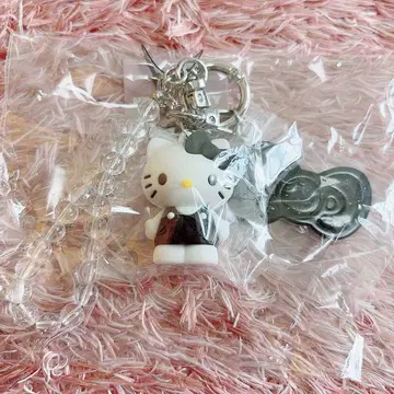 로리즈팜 헬로키티 키티 블랙 퀼팅 키참