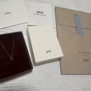 ete K10PG 말굽 다이아몬드 목걸이 구매 인증서 박스 포함