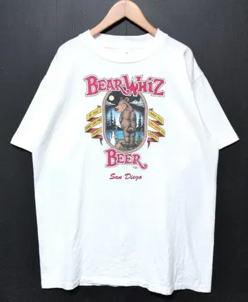 VINTAGE Bear Whiz Beer Alore USA제 T셔츠 L