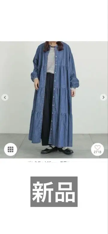 사만사 모스모스 택 포함 새상품 데님 티어드 원피스 S 사이즈