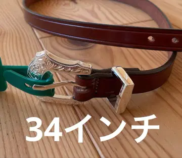 새상품 34인치 TORY leather western belt 오크