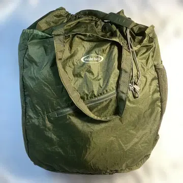 몽벨 그린 나일론 토트백 XL 사이즈