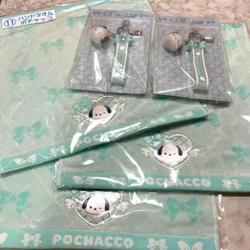 포차코 산리오 캐릭터즈 당첨 복권 핸드 타월 키링