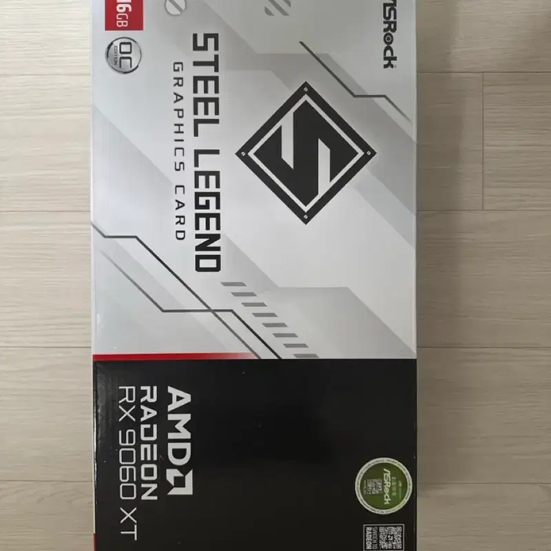 애즈락 라데온 RX 9060 XT 스틸레전드 16GB 미사용 새제품