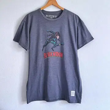 659 구제 의류 마블 T셔츠 블랙 위도우 레트로 브랜드제