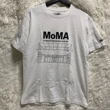 새상품급 유니클로 x MoMA 콜라보 T셔츠 / L 사이즈 화이트 모마