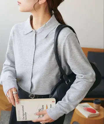 DISCOAT [리바이벌] 모찌모찌 카라 가디건 택 포함 미사용 새상품