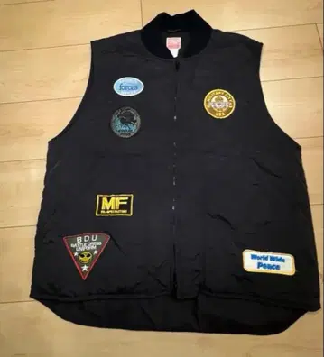 HINSON x FREAK'S STORE 와펜 부착 퀼팅 충전솜 베스트