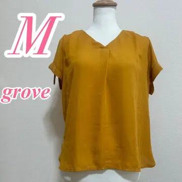 grove 그로브 오렌지 티셔츠 M 단정한 오피스 폴리100%