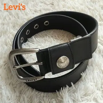 미사용급 Levi's/리바이스 콘초 부착 가죽 벨트