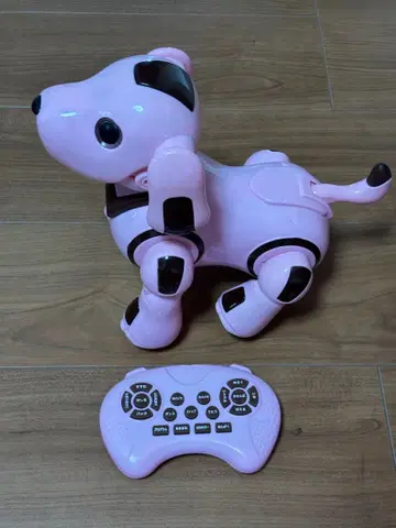 핑크색 로봇 강아지 리모컨 포함
