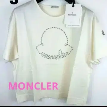 MONCLER 아이보리 반팔 T셔츠