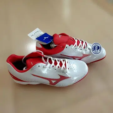 미즈노 스파이크 24.5cm 화이트/레드