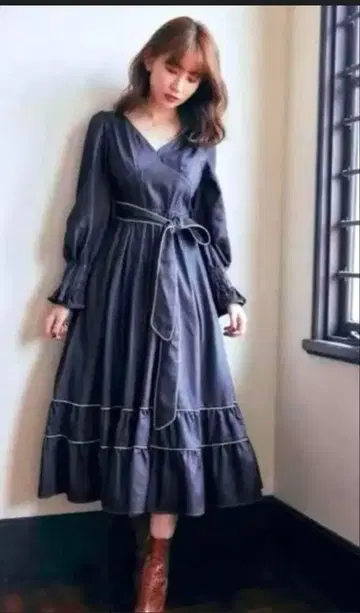 Herlipto Signs of Belted Dress denim