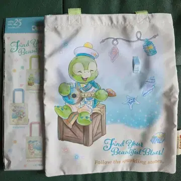 디즈니씨 25주년 더피&프렌즈 토트백 올 멜