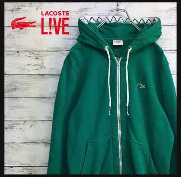 LACOSTE L!VE 그린 후드티