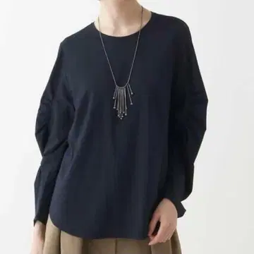 HIROKO BIS GRANDE 개더 슬리브 저지 풀오버
