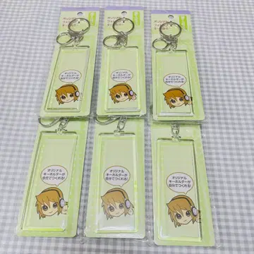 6개 세트 오리지널 사진 키링 은색 테이프 사이즈 세리아