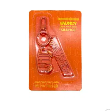 Vaundy VAWS 한정판 'SILENCE' 메탈 로고 키체인 오렌지